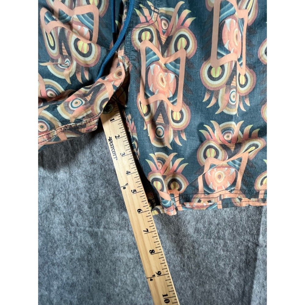RVCA Mens L Shorts Orange Gray Print 6" inseam - Picture 8 of 10